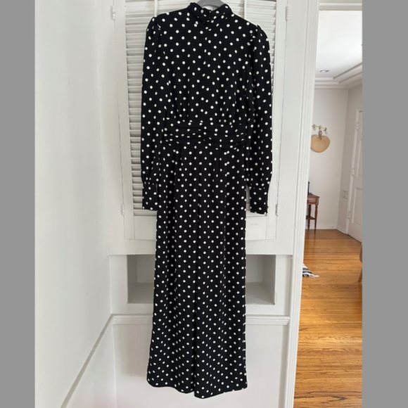 ASOS DESIGN Ruched Waist Detail Jumpsuit in Dot Print - Size 2 ($64) - Picture 10 of 11